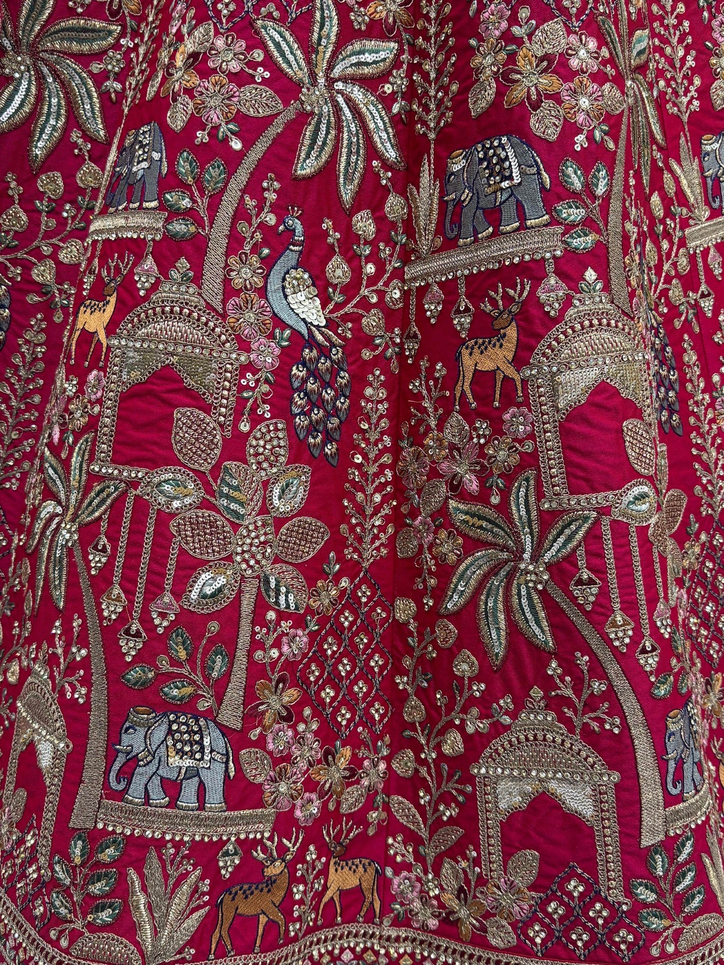 Artistic Pink Sequins Embroidery Silk Bridal Lehenga Choli With Double Dupatta