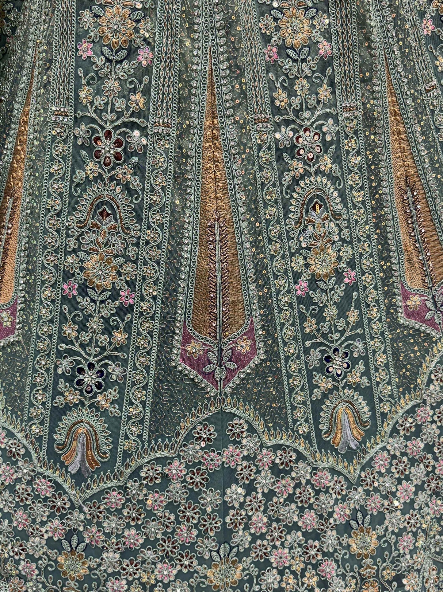 Attractive Green Zircon Work Net Bridesmaid Lehenga With Blouse