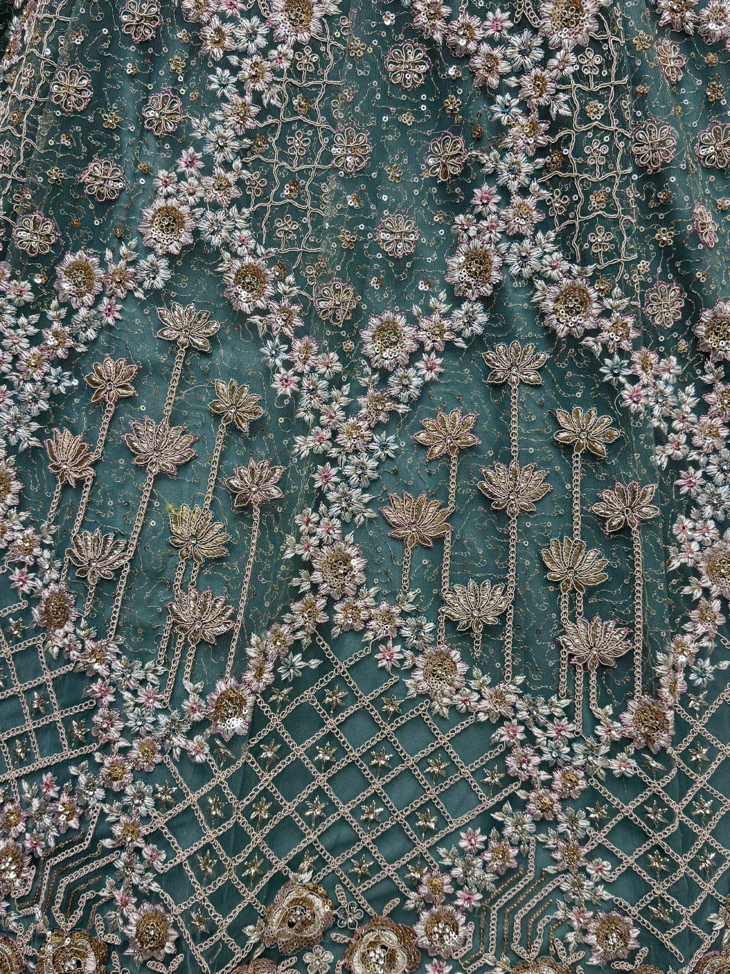 Attractive Blue Dori Embroidery Net Wedding Wear Lehenga Choli - Zeel Clothing