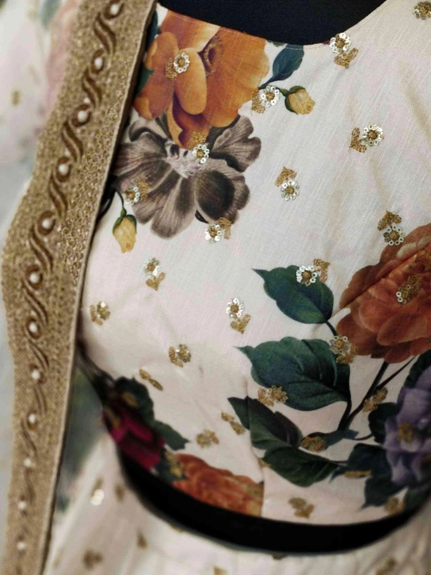 Gorgeous Cream Colored Partywear Designer Embroidered Lehenga Choli - Zeel Clothing