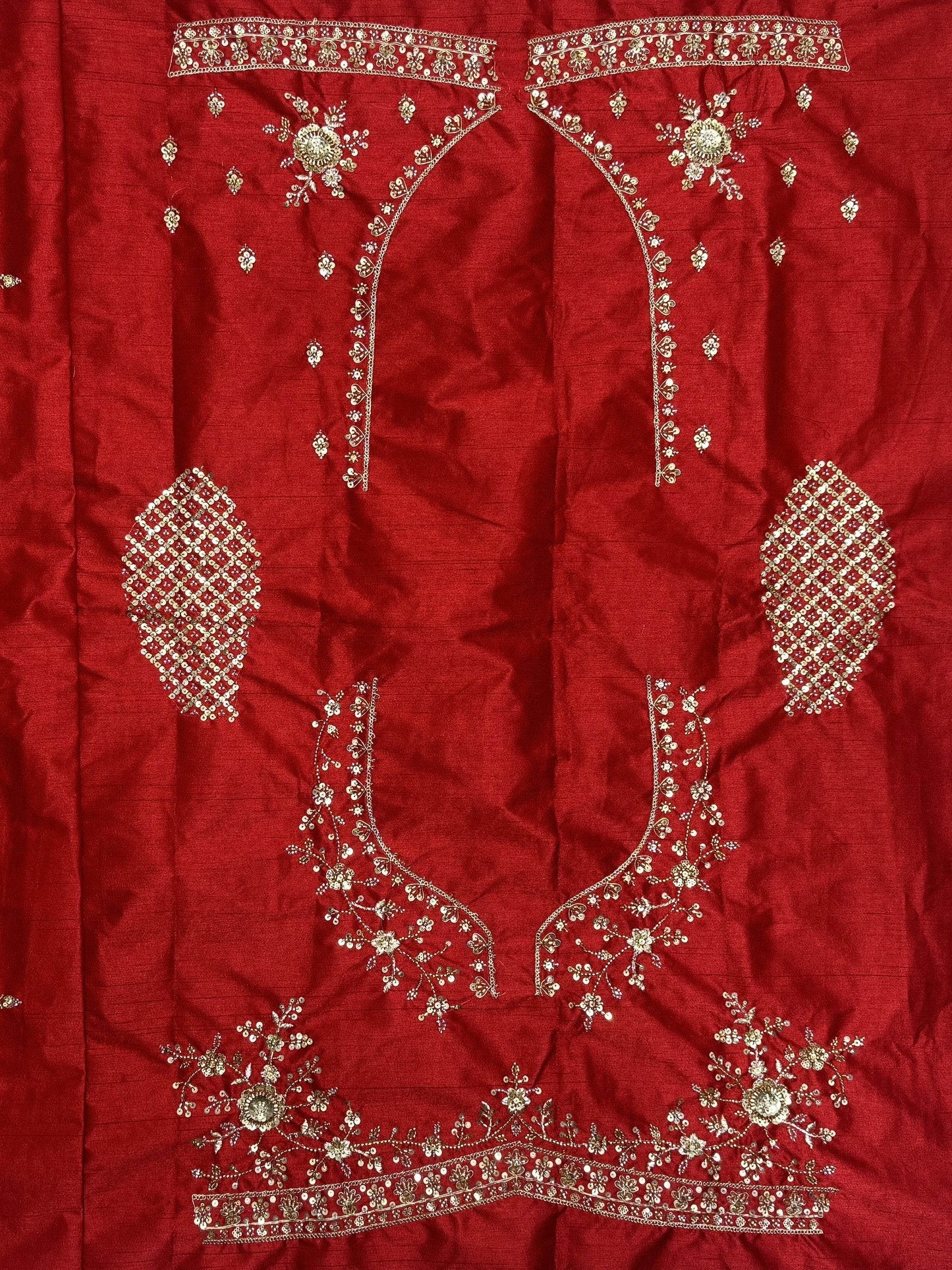 Lovely Red Hand Work Silk Bridal Wear Lehenga Choli With Double Dupatta - Zeel Clothing