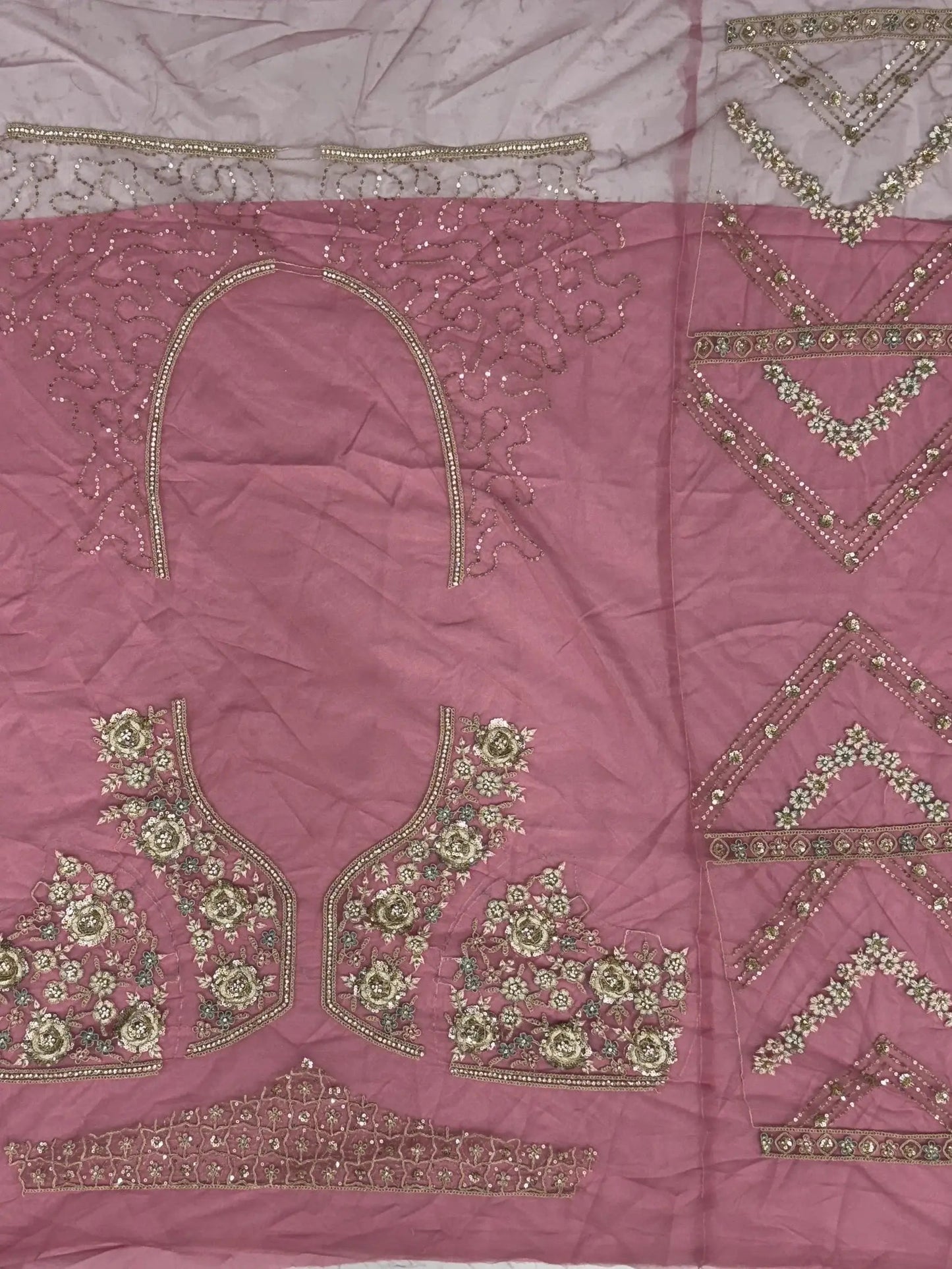 Precious Rose Pink Zircon Work Net Bridesmaid Lehenga Choli With Dupatta - Zeel Clothing