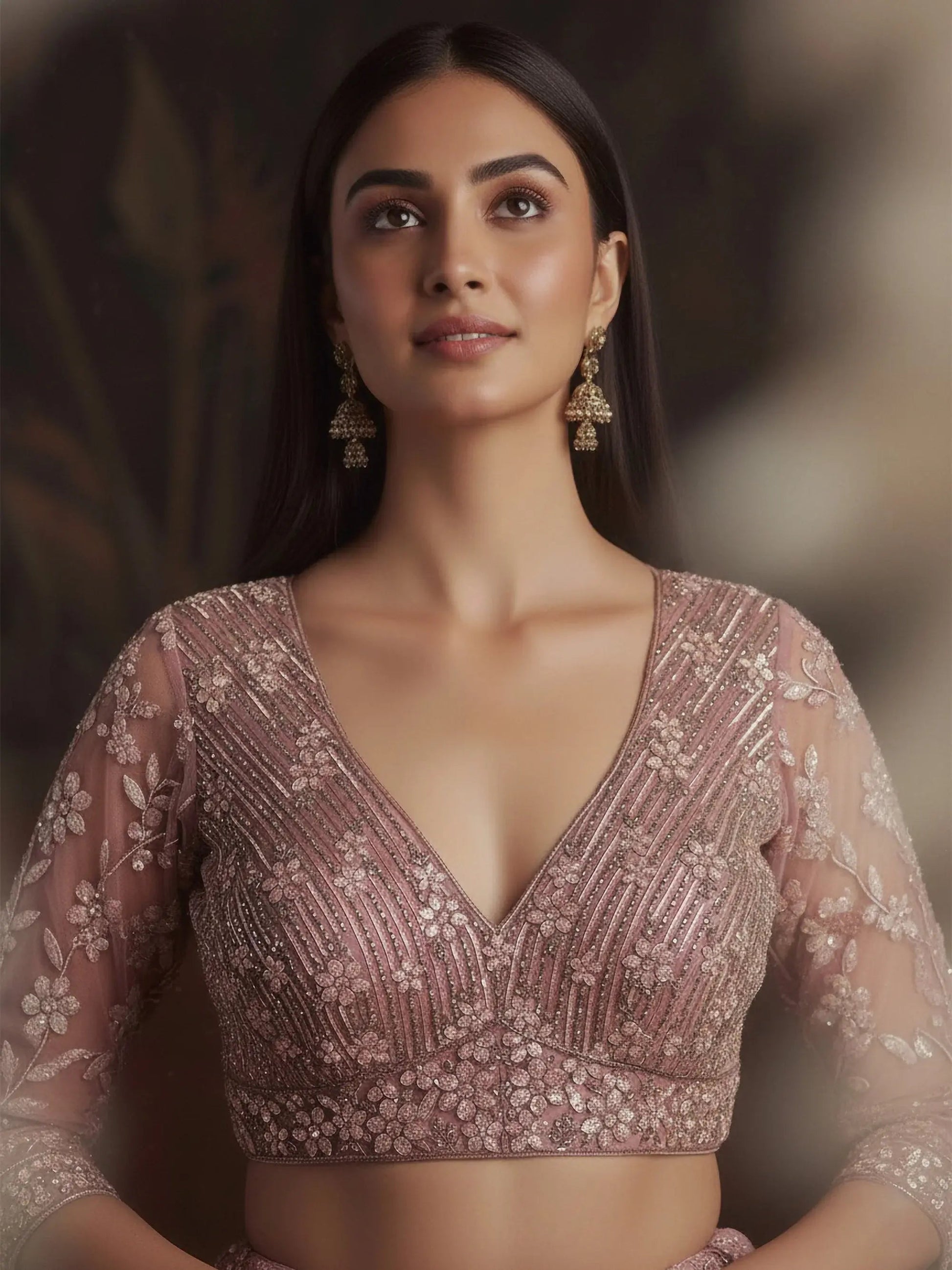 Lovable Pink Heavy Embroidered Net Engagement Wear Lehenga With Blouse