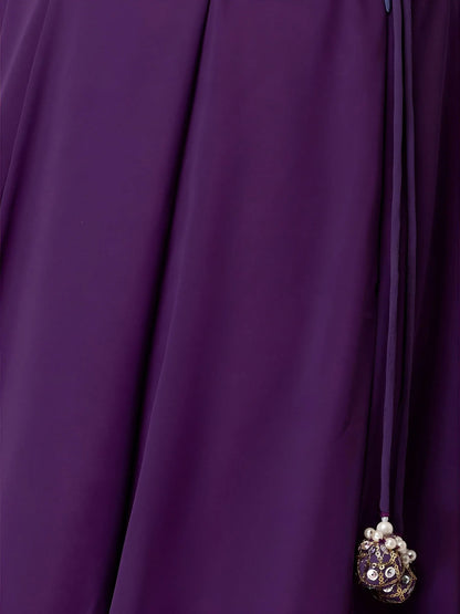 Attractive Purple Georgette Events Party Wear Lehenga Choli With Dupatta