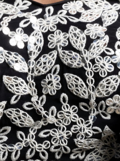 Precious Black Thread Work Georgette Engagement Wear Lehenga Choli