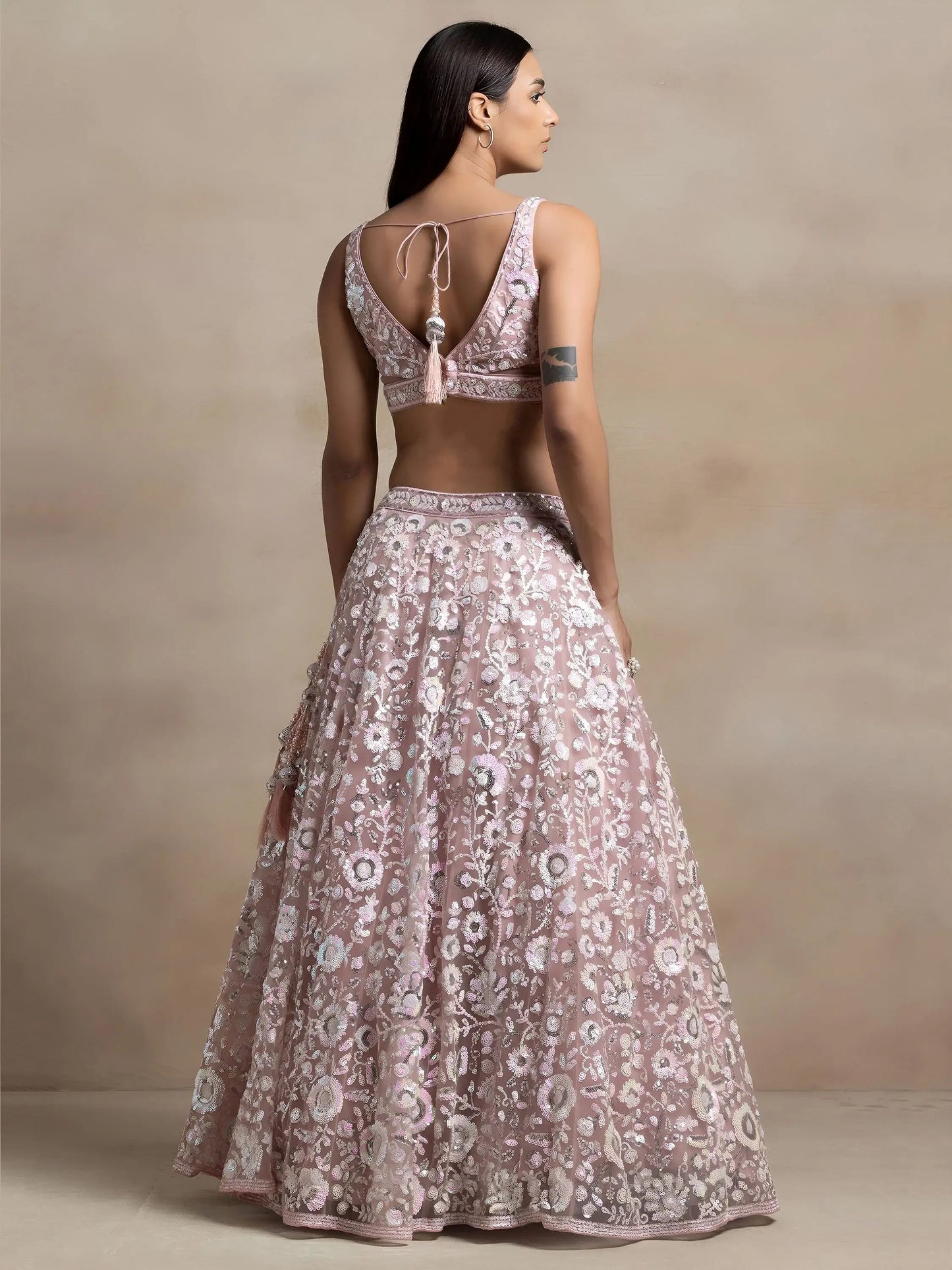 Wonderful Pink Sequins Net Party Wear Lehenga Choli With Dupatta