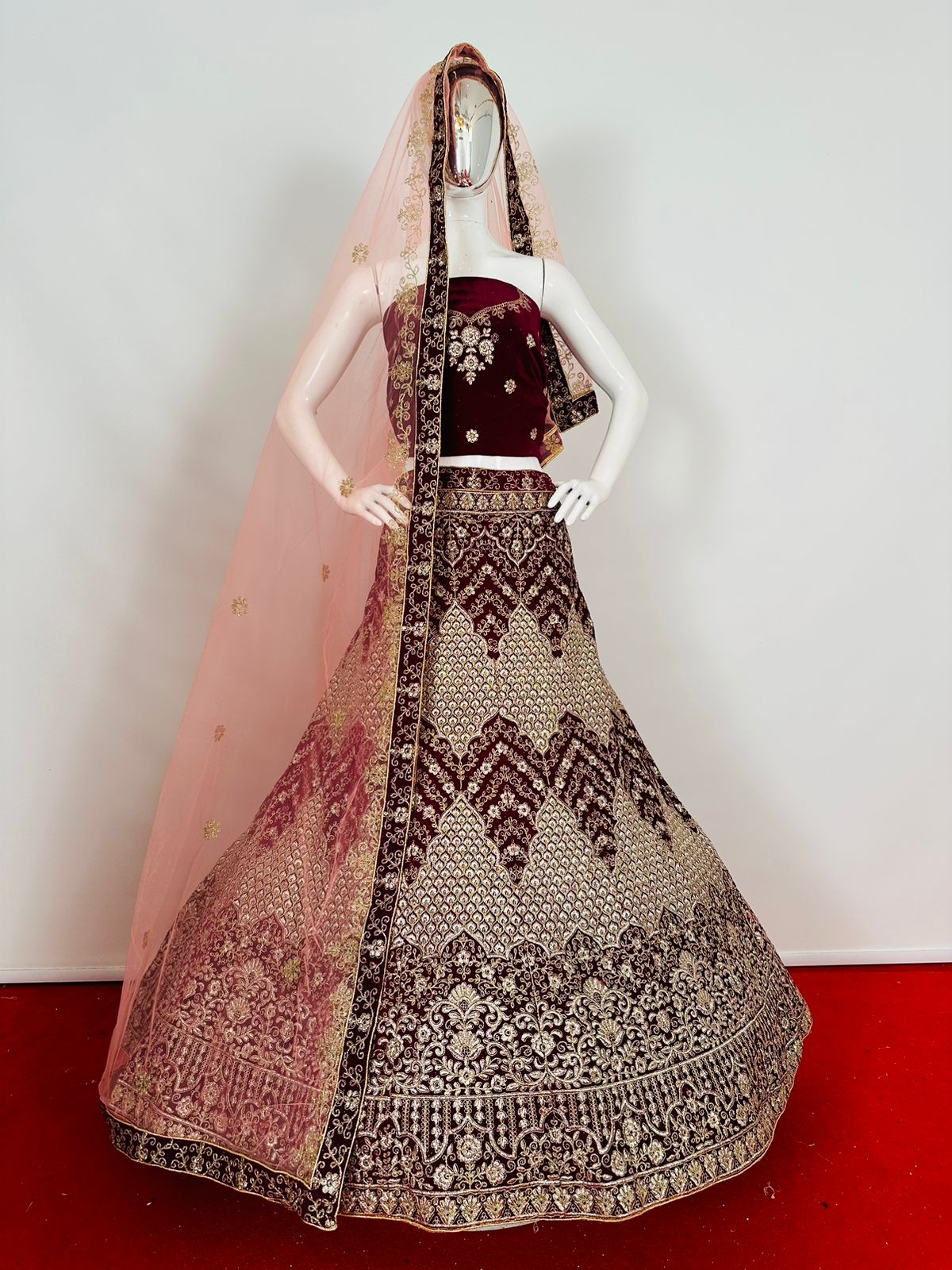 New design Velvet Full heavy Multi work Full heavy Coding Full heavy Glitter work Lehenga