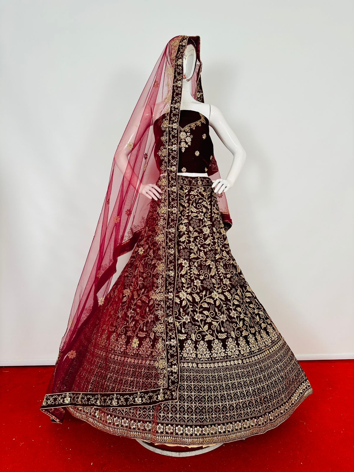 New design Velvet Full heavy Multi work Full heavy Coding Full heavy Glitter work Lehenga