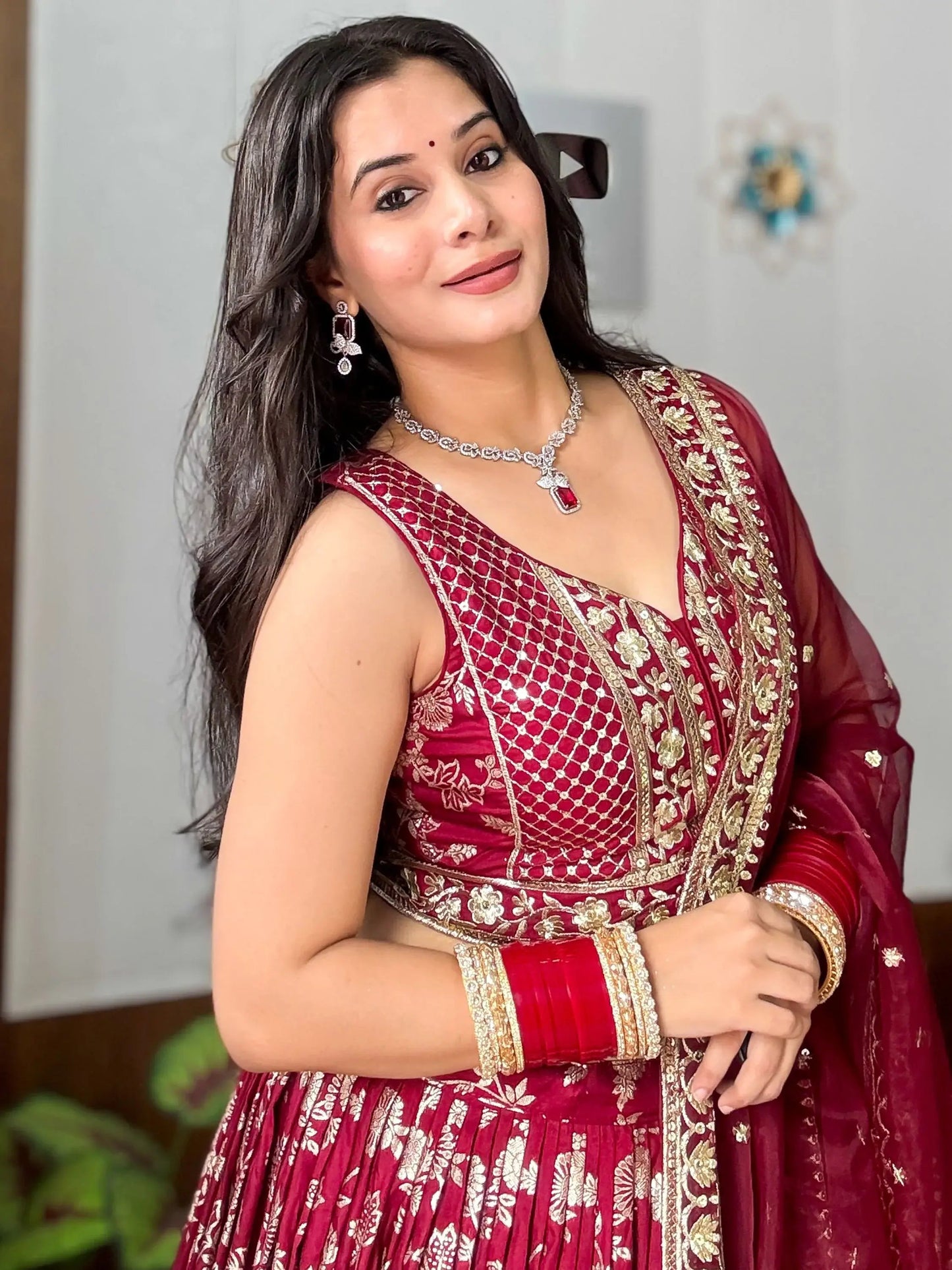 Exceptional Maroon Zari Embroidery Silk Wedding Wear Lehenga Choli