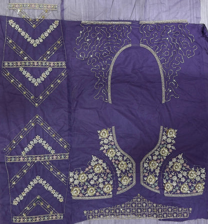 Alluring Purple Thread Embroidery Net Wedding Lehenga Choli - Zeel Clothing