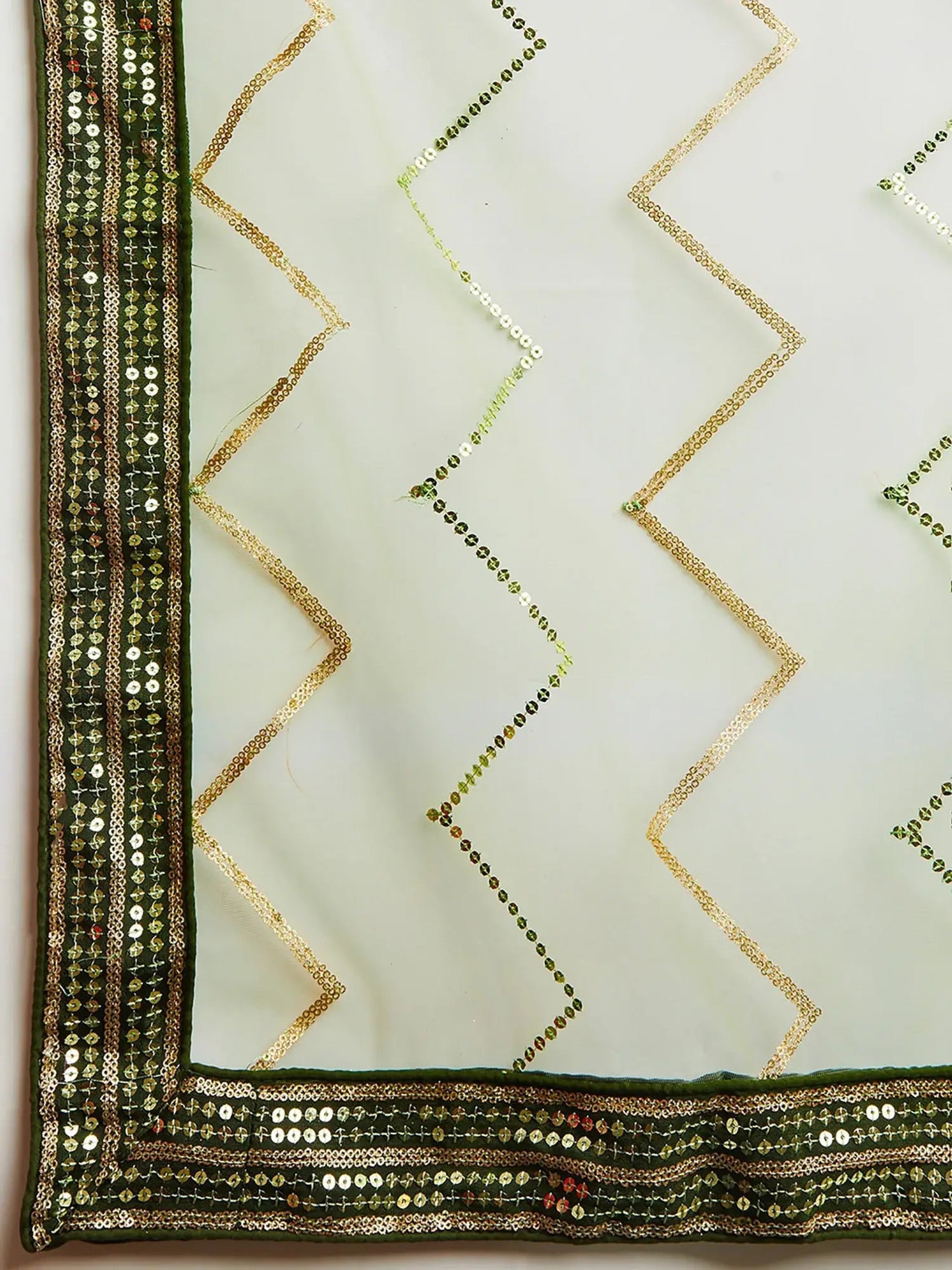 Astonishing Green Sequins Art Silk Wedding Wear Lehenga Choli - Zeel Clothing