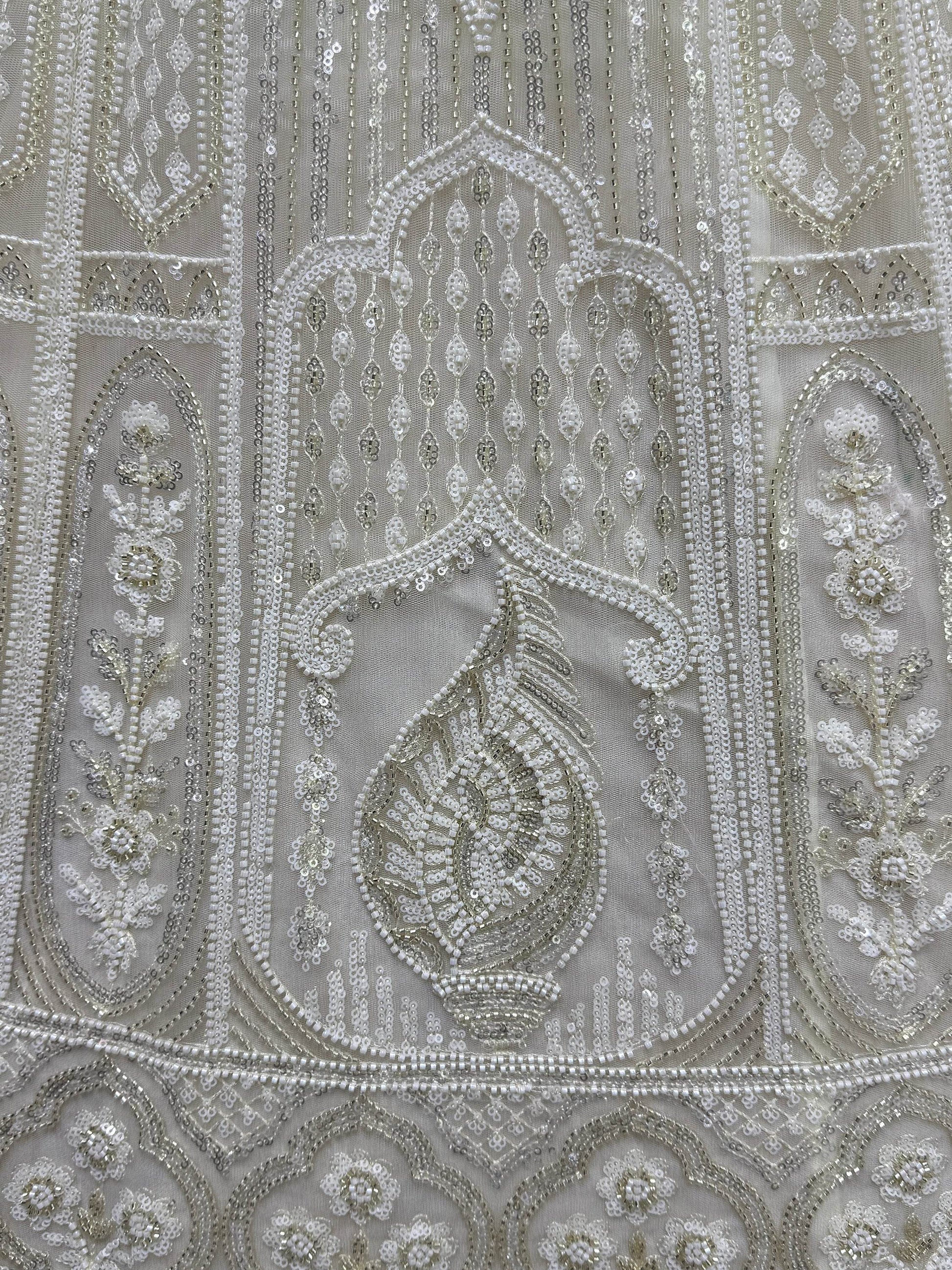 Attractive White Sequins Net Party Wear Lehenga Choli With Dupatta - Zeel Clothing