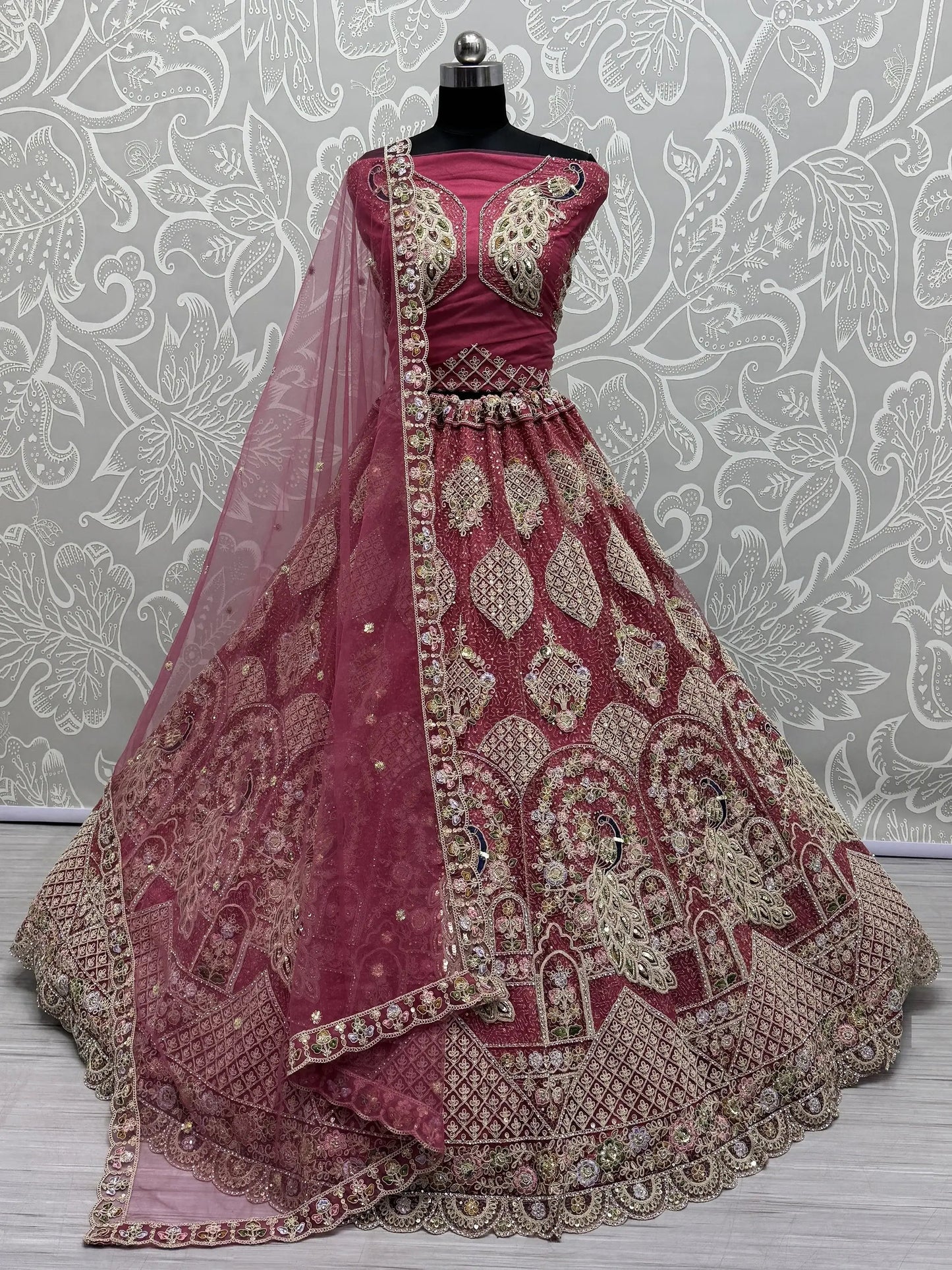 Awesome Pink Sequins Net Engagement Wear Lehenga Choli - Zeel Clothing