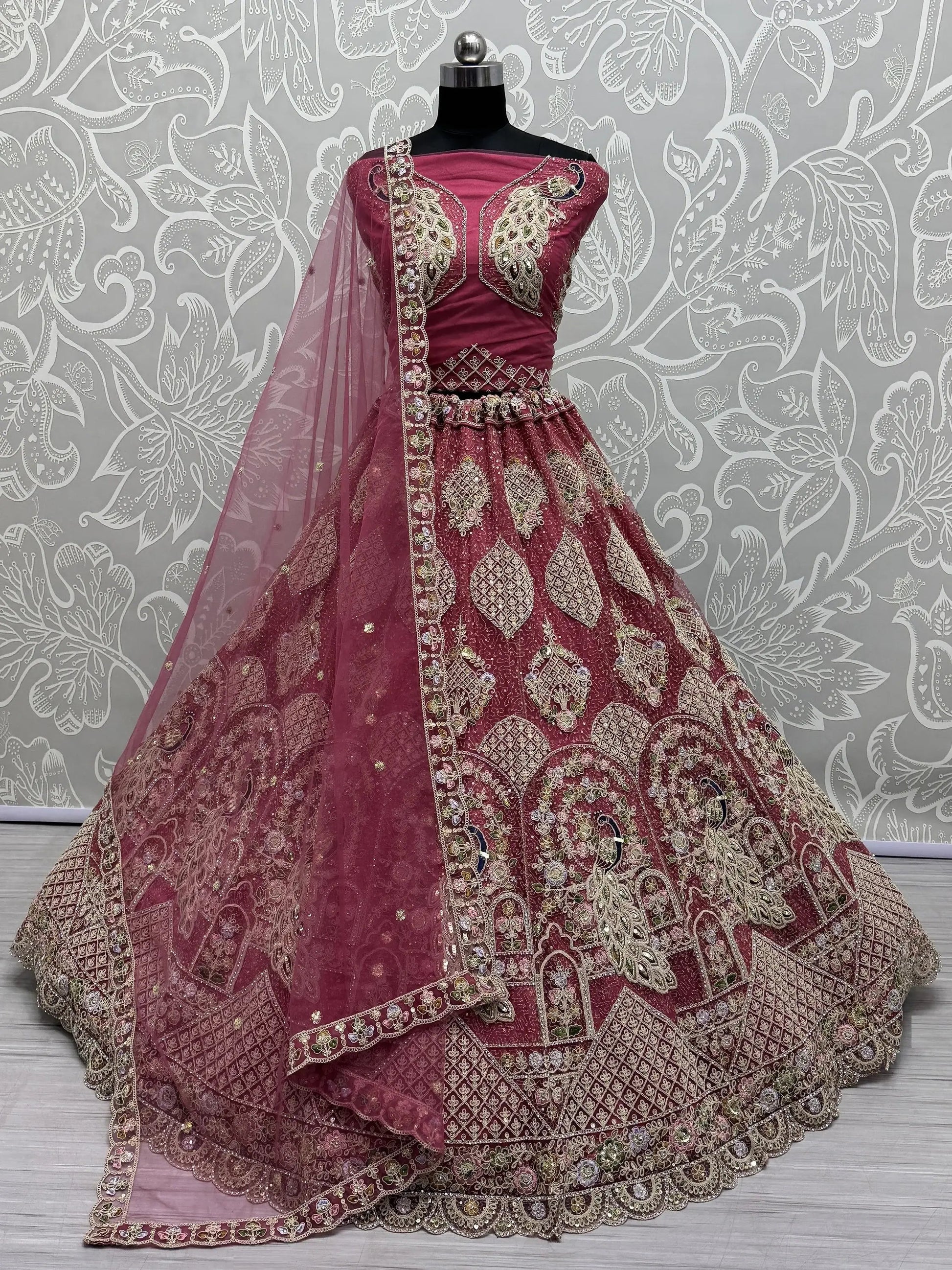 Awesome Pink Sequins Net Engagement Wear Lehenga Choli - Zeel Clothing