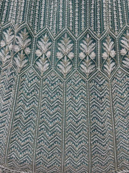 Awesome Sky Blue Hand Work Net Bridesmaid Lehenga Choli - Zeel Clothing