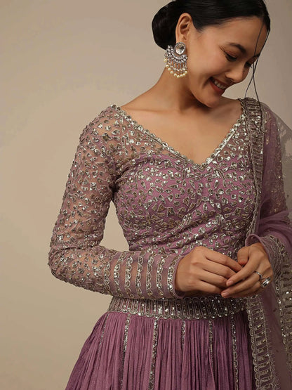 Beautiful Pink Sequins Party Wear Lehenga Choli With Net Dupatta - Zeel Clothing