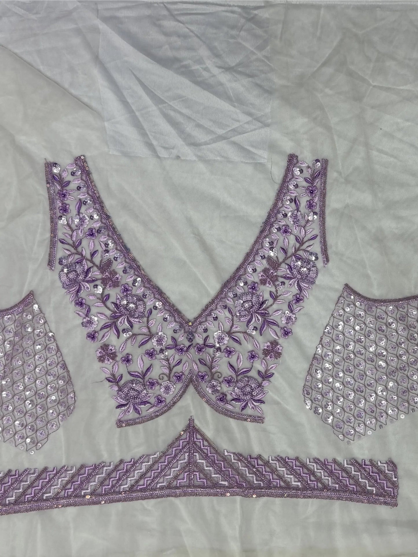 Beautiful Purple Multi Thread Work Net Wedding Lehenga Choli - Zeel Clothing