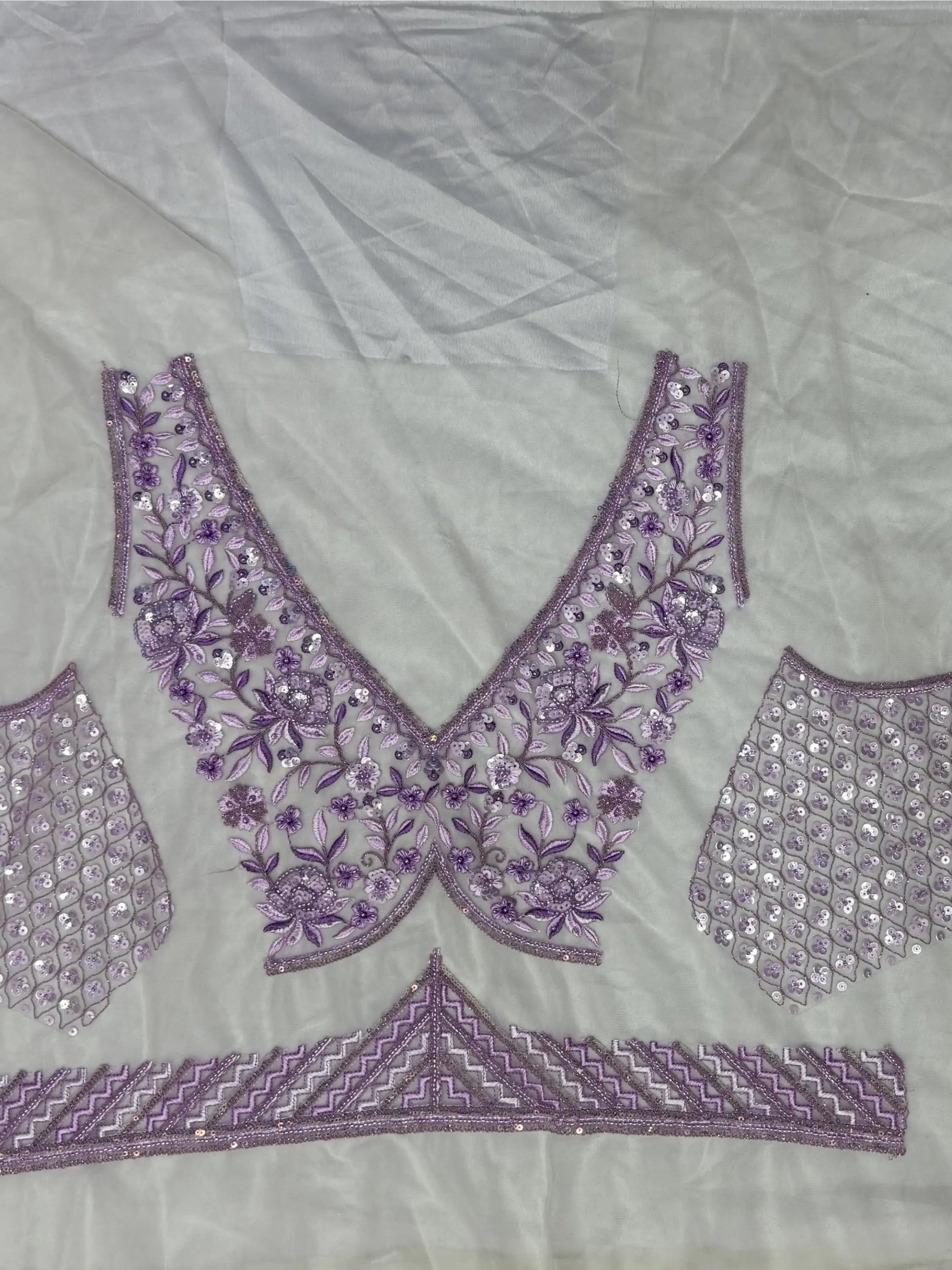 Beautiful Purple Multi Thread Work Net Wedding Lehenga Choli - Zeel Clothing