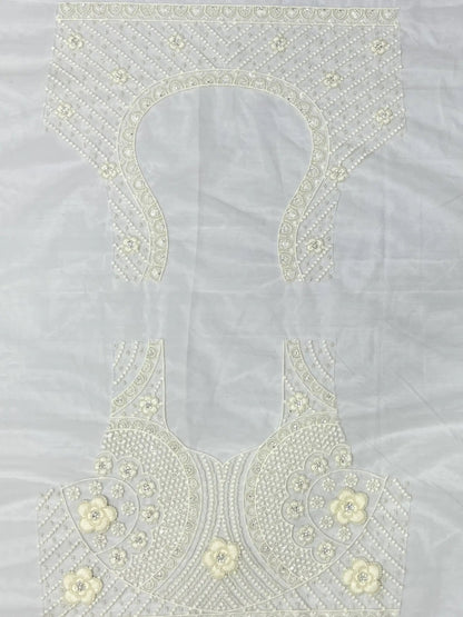 Beautiful White Thread Work Net Designer Lehenga Choli With Dupatta - Zeel Clothing