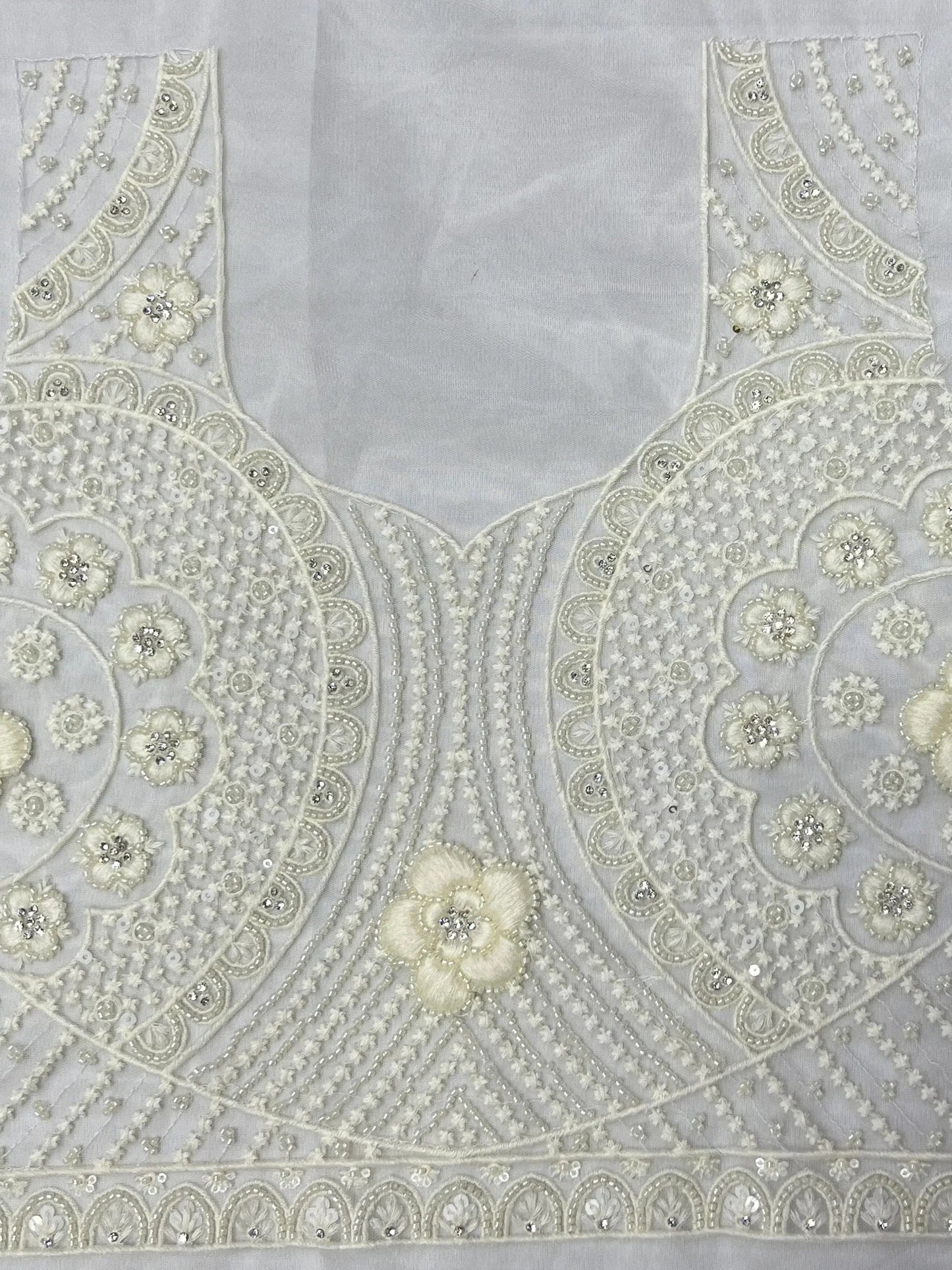 Beautiful White Thread Work Net Designer Lehenga Choli With Dupatta - Zeel Clothing