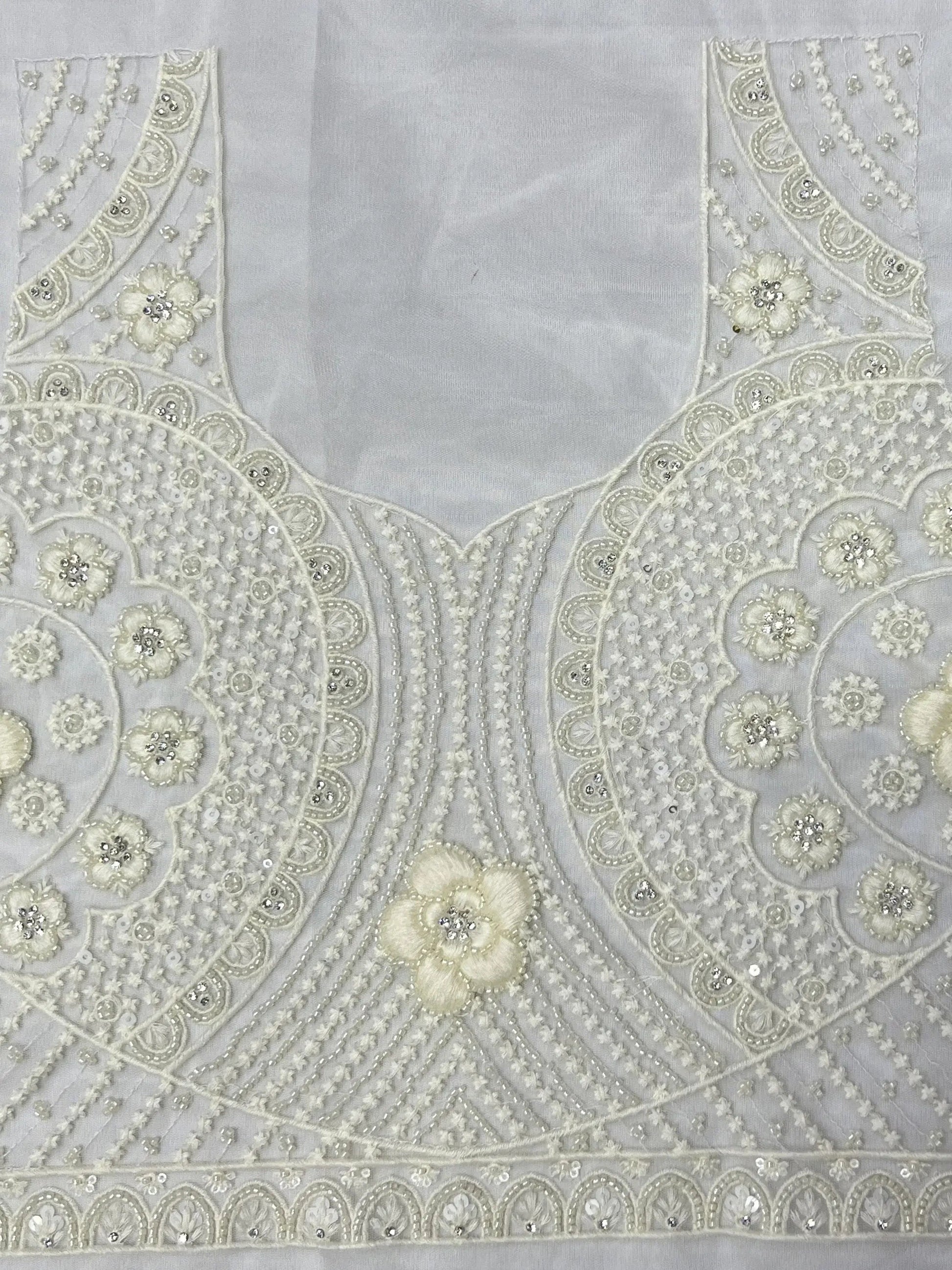 Beautiful White Thread Work Net Designer Lehenga Choli With Dupatta - Zeel Clothing