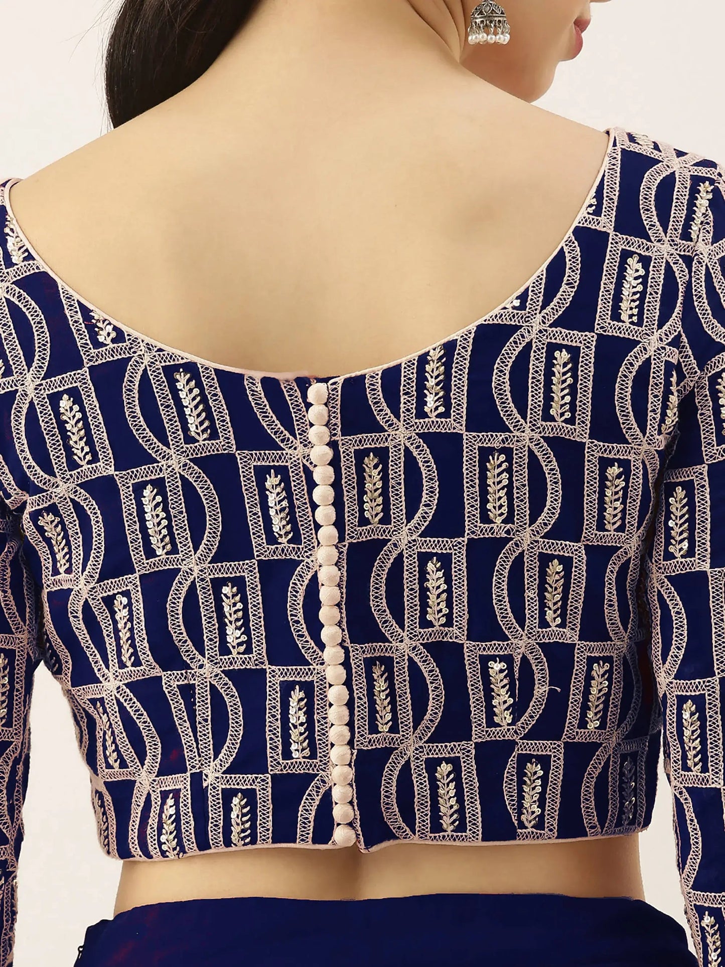 Charming Blue Thread Work Georgette Sangeet Wear Lehenga Choli - Zeel Clothing