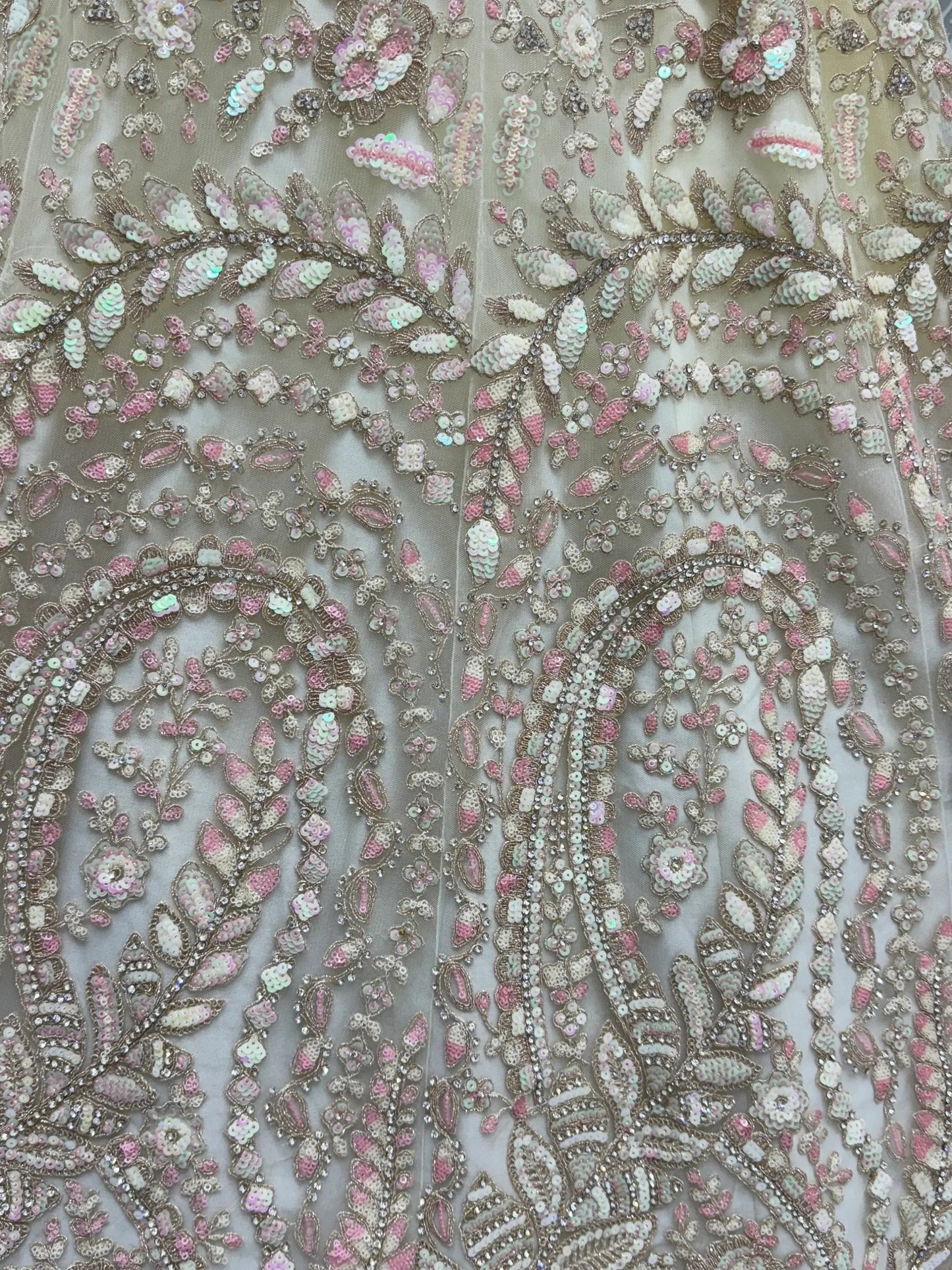 Charming Cream Zircon Work Net Bridesmaid Lehenga Choli With Dupatta - Zeel Clothing