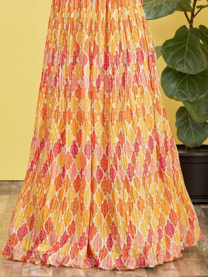 Charming Yellow Embroidered Work Chinon Engagement Lehenga Choli - Zeel Clothing