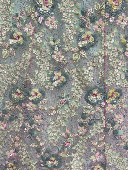 Delightful Green Thread Embroidered Net Designer Lehenga Choli With Dupatta - Zeel Clothing