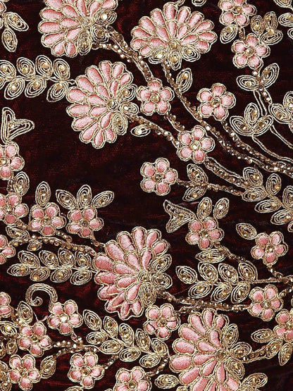 Exceptional Maroon Colored Wedding Wear Embroidered Lehenga Choli - Zeel Clothing