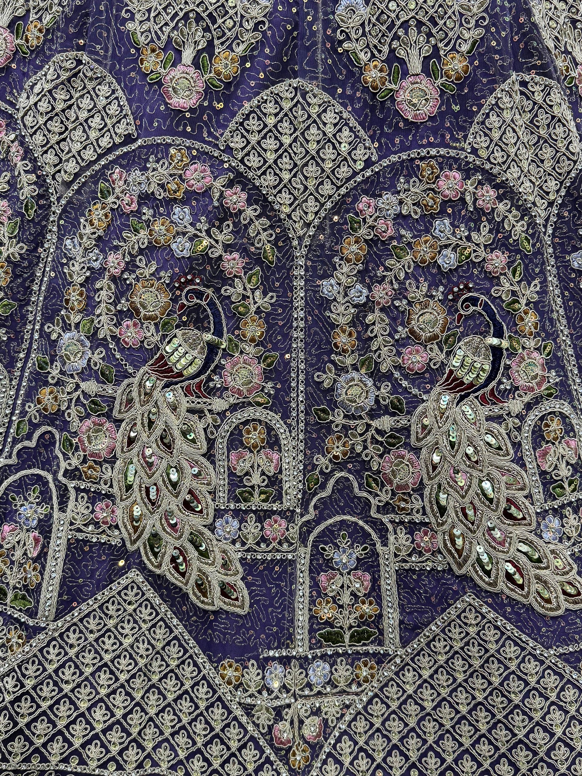 Fantastic Purple Multi-Thread Work Net Designer Lehenga Choli - Zeel Clothing