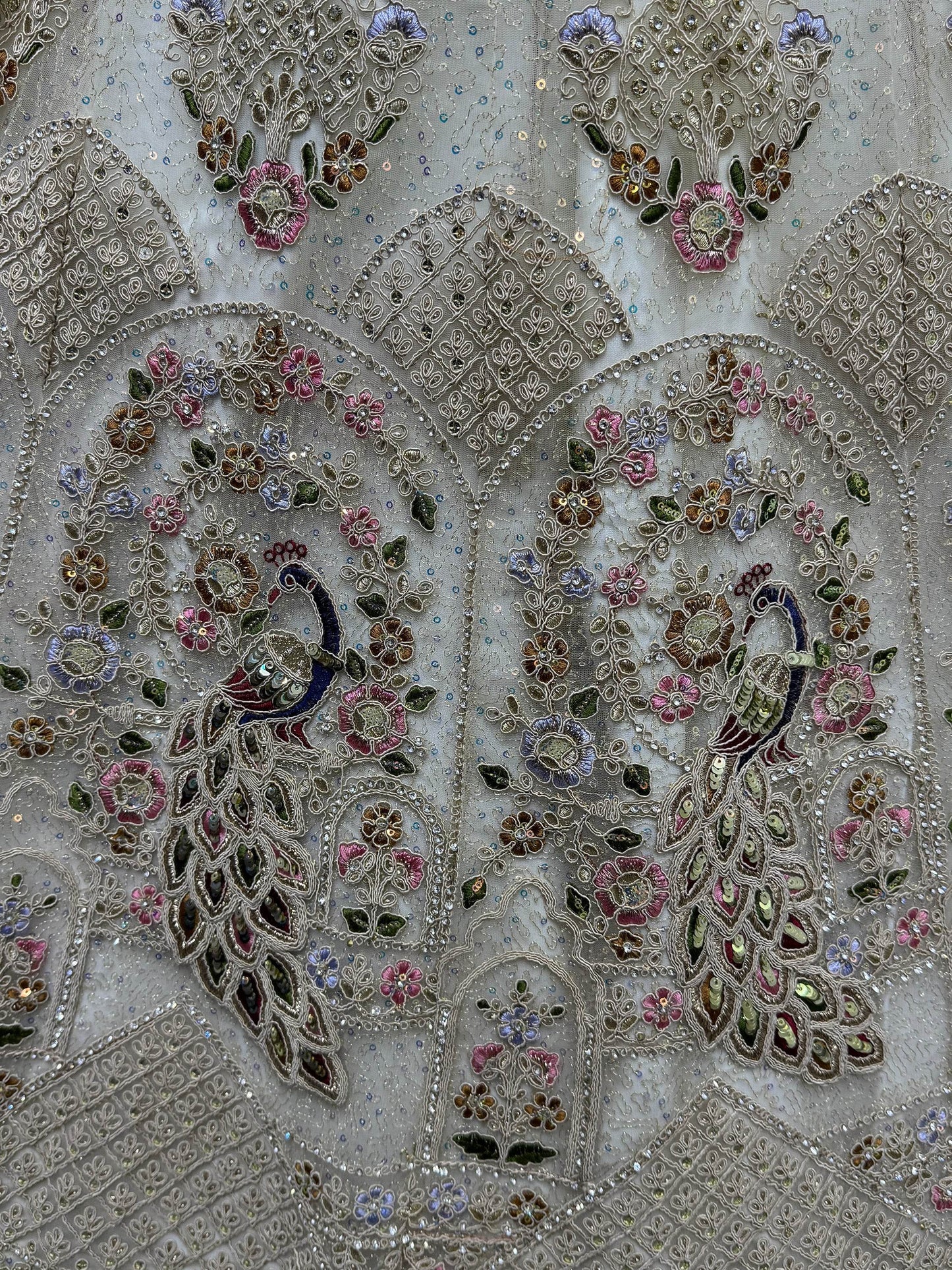 Fantastic White Thread Work Net Bridesmaid Lehenga Choli With Dupatta - Zeel Clothing