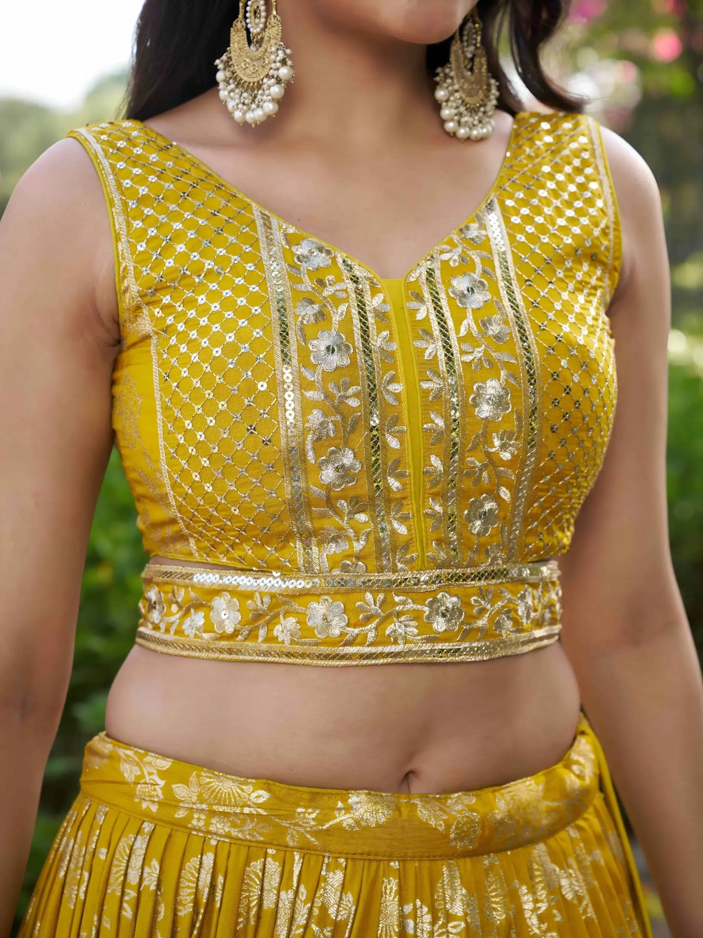 Fantastic Yellow Thread Embroidery Sangeet Wear Lehenga Choli - Zeel Clothing