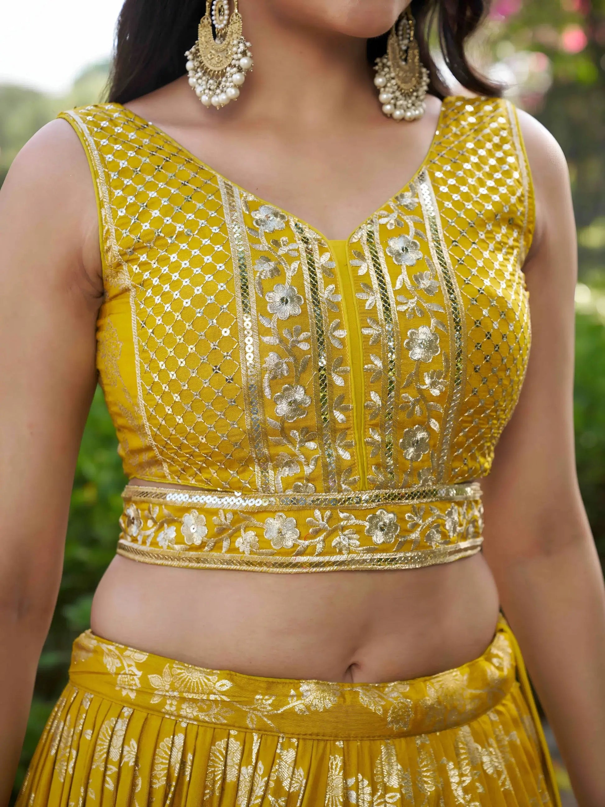 Fantastic Yellow Thread Embroidery Sangeet Wear Lehenga Choli - Zeel Clothing
