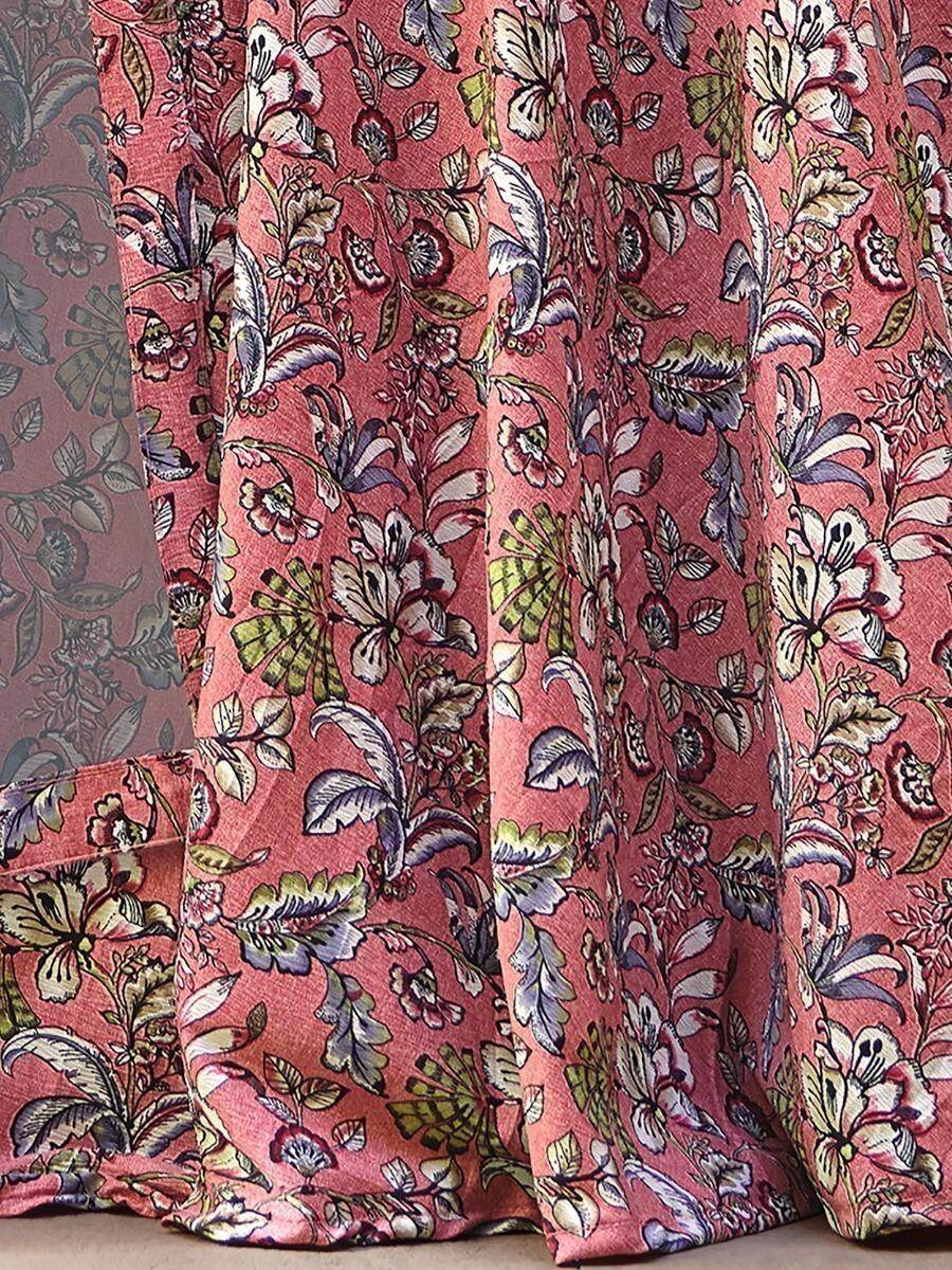 Fetching Dusty Pink Floral Printed Silk Festive Wear Lehenga Choli - Zeel Clothing