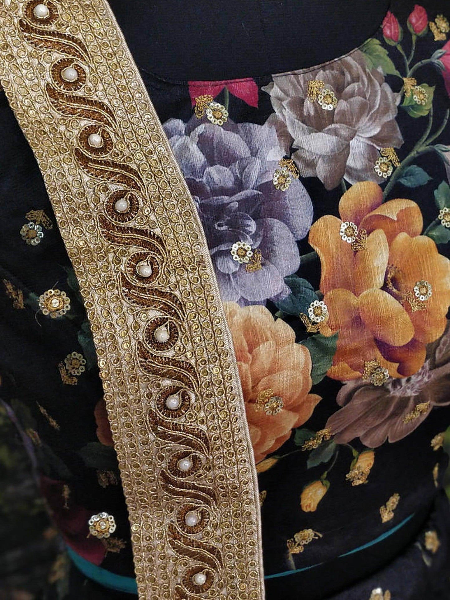 Gorgeous Black Colored Partywear Designer Embroidered Lehenga Choli - Zeel Clothing