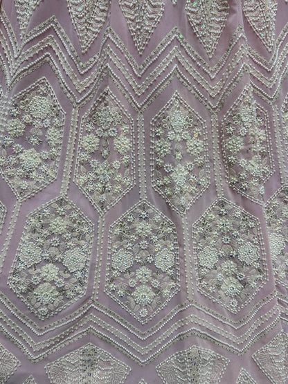 Gorgeous Pink Thread Work Georgette Bridesmaid Lehenga Choli - Zeel Clothing