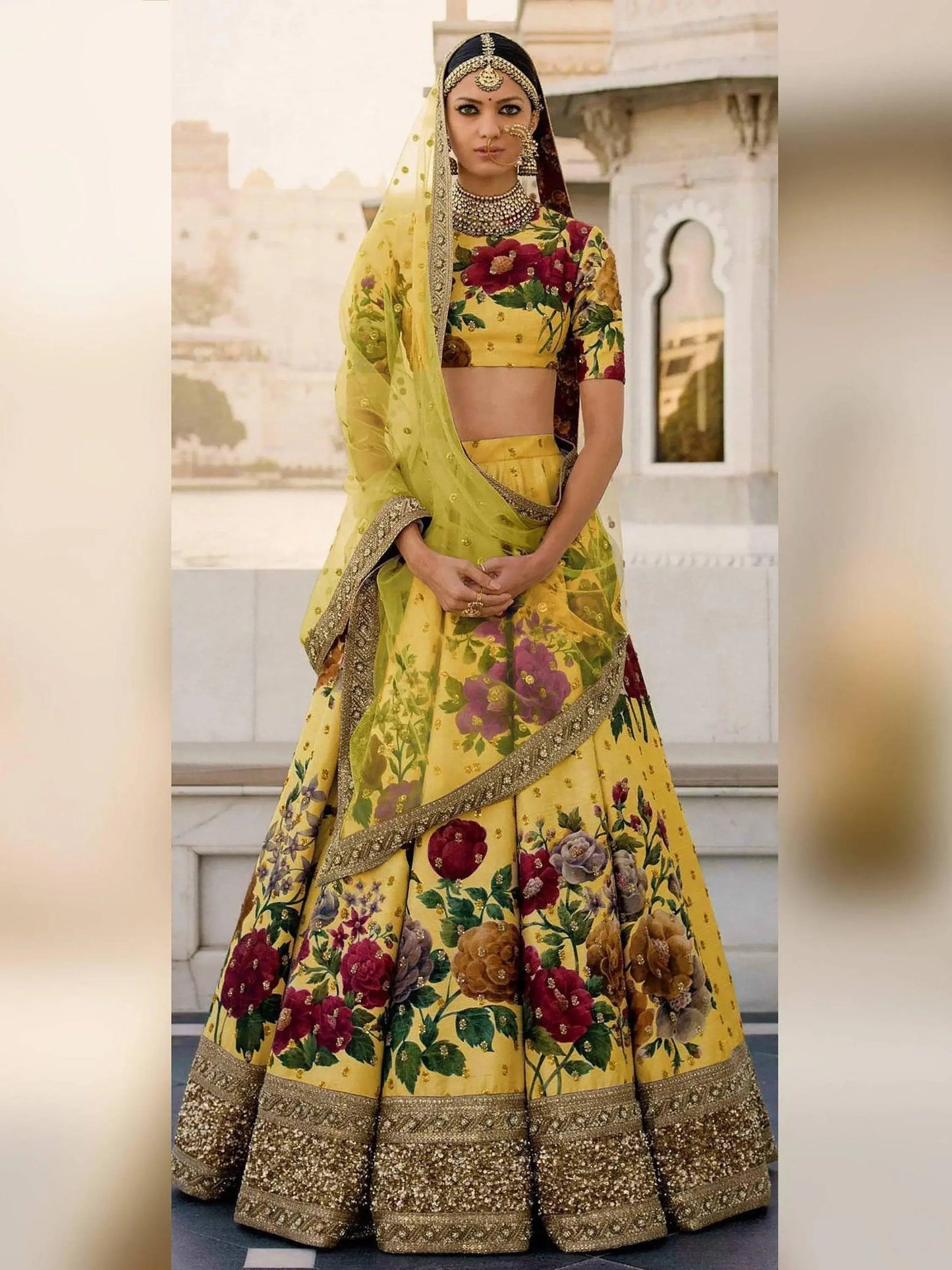 Gorgeous Yellow Colored Partywear Designer Embroidered Lehenga Choli - Zeel Clothing