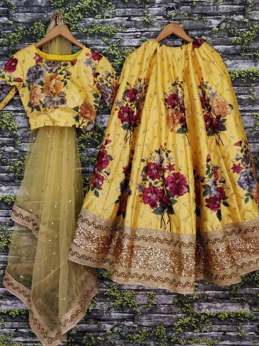 Gorgeous Yellow Colored Partywear Designer Embroidered Lehenga Choli - Zeel Clothing