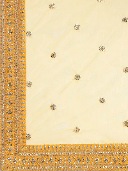 Hypnotic Yellow Colored Wedding Wear Embroidered Satin Lehenga Choli - Zeel Clothing