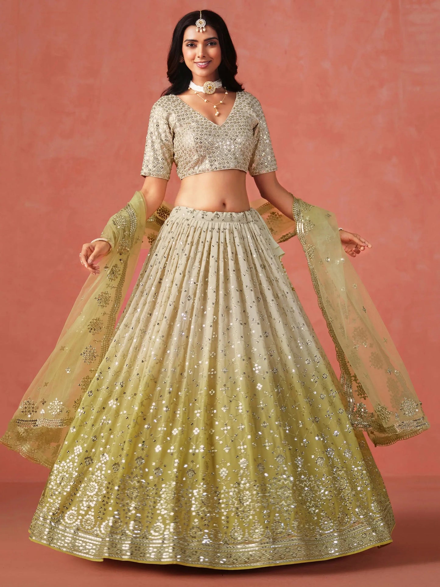Incredible Yellow Zari Embroidery Designer Lehenga Choli - Zeel Clothing