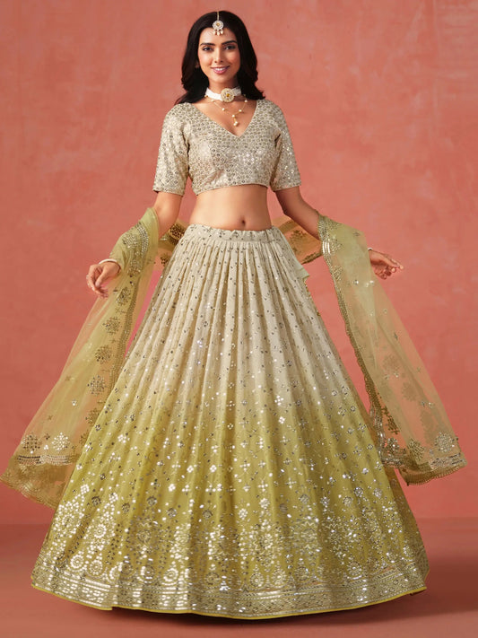 Incredible Yellow Zari Embroidery Designer Lehenga Choli - Zeel Clothing