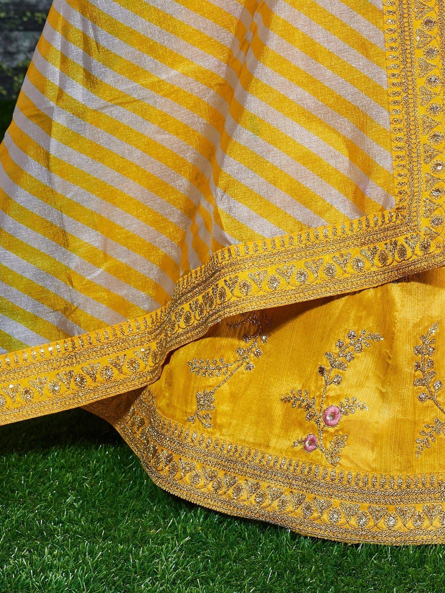 Marvelous Yellow Color Bridalwear Embroidered Lehenga Choli - Zeel Clothing