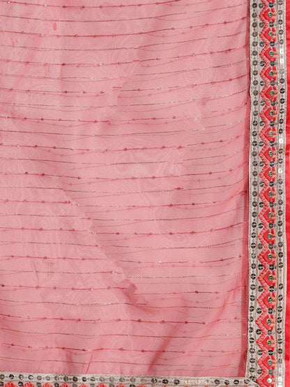 Tantalizing White Sequins Work Georgette Lehenga Choli With Dupatta - Zeel Clothing