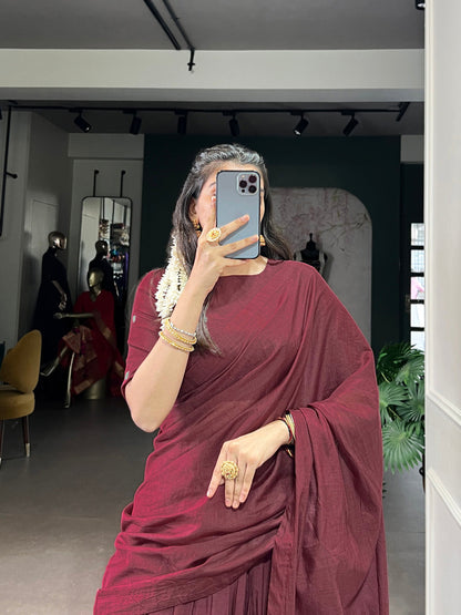 Maroon Color Zari Weaving Work Chanderi Lehenga Choli