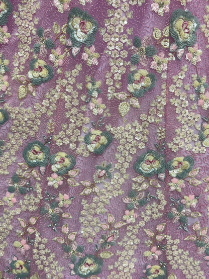 Winsome Lilac Dori Embroidery Net Engagement Wear Lehenga With Blouse - Zeel Clothing