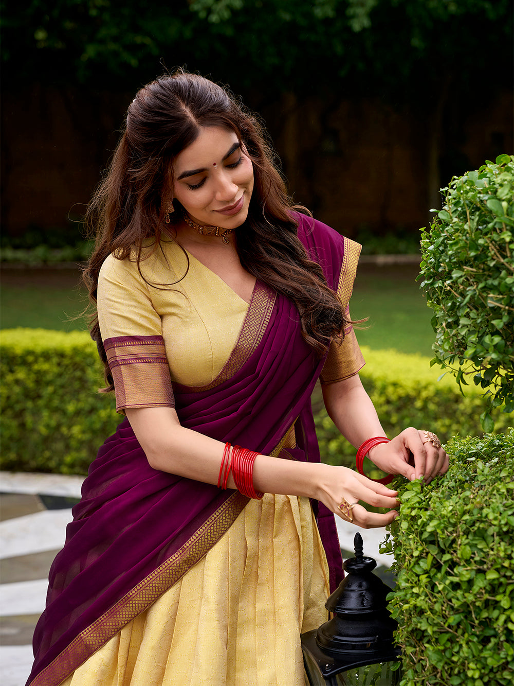 Brown Color Zari Weaving Work Kanchipuram Lehenga Choli