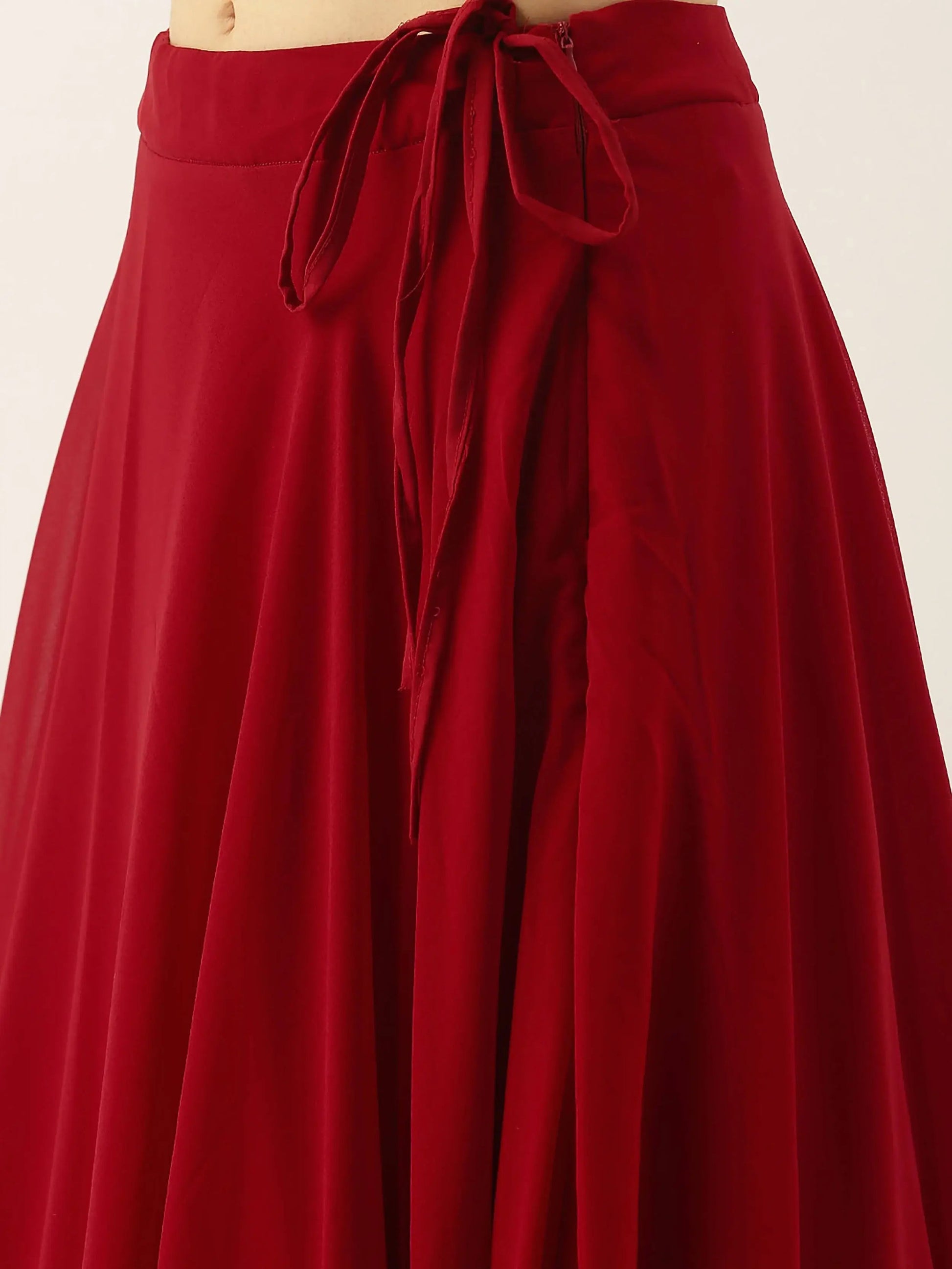 Wonderful Red Georgette Event Wear Lehenga With Embroidered Choli - Zeel Clothing